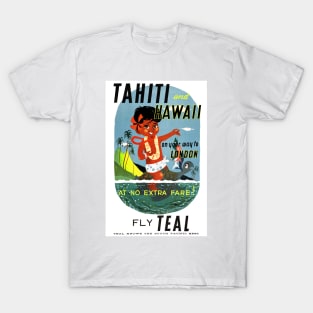 Vintage Travel Poster Tahiti Hawaii T-Shirt